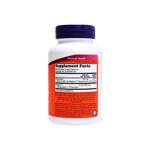 Now Foods, Magtein Cognitive Support - 90 Veg Capsules