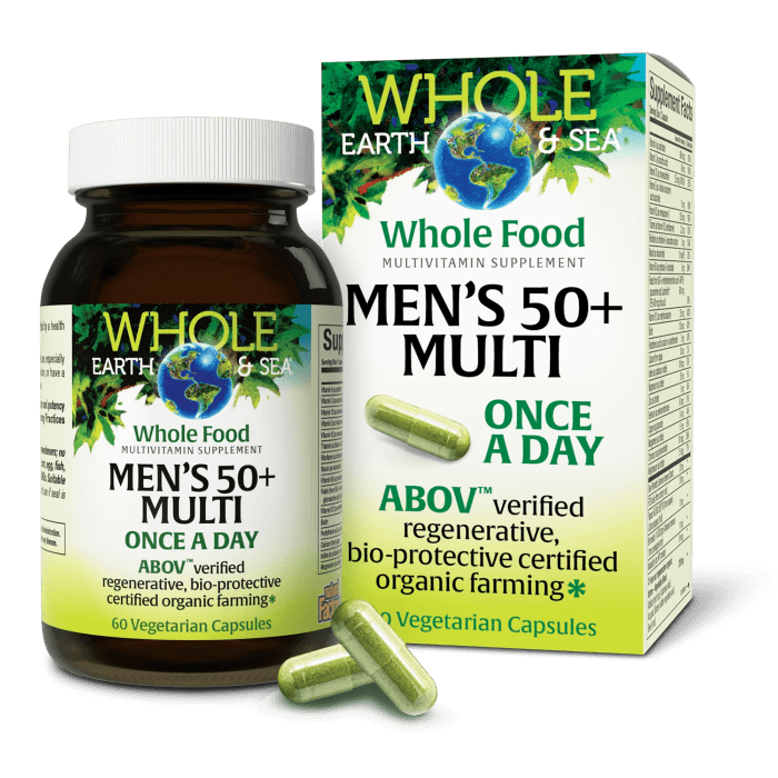 Natural Factors Men's 50+ Once A Day Multivitamin & Mineral, 60 VegCaps