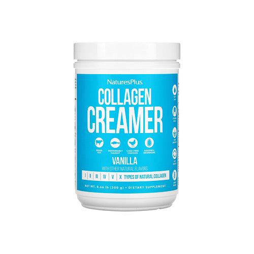 Natures Plus, Collagen Creamer, Vanilla, 0.66 lb