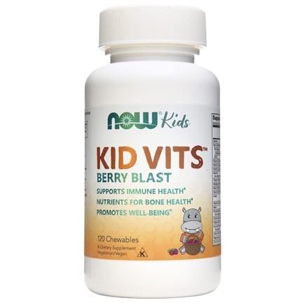 Now Foods, Kid Vits Multi-Vitamin Berry Blast - 120 Chewable Tablets