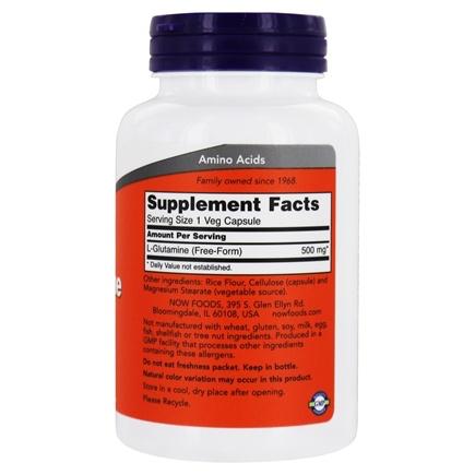 Now Foods, L-Glutamine 500 mg Free Form, 120 Veg Capsules