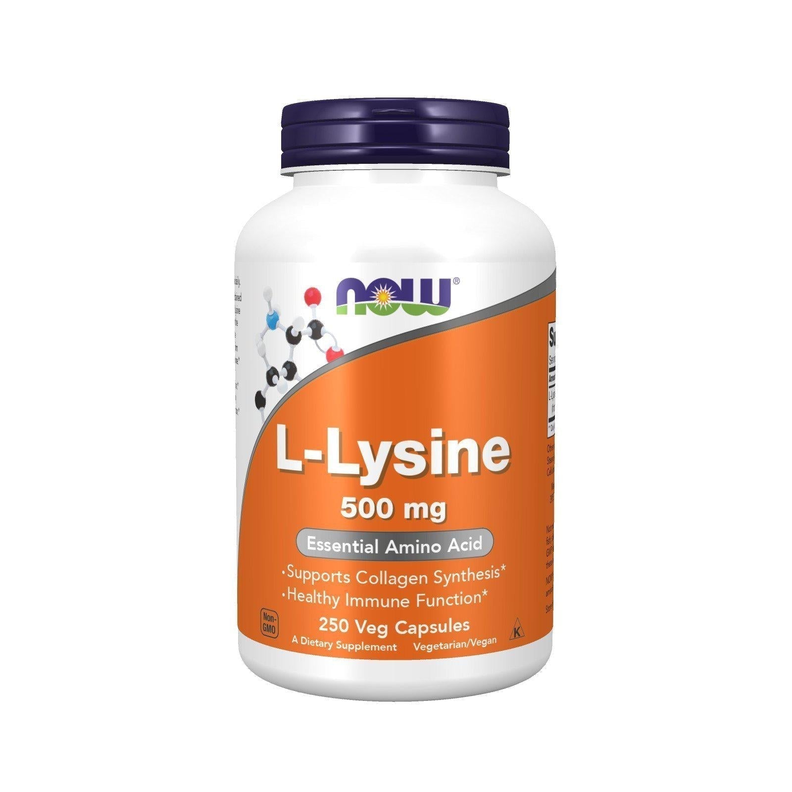 Now Foods, L-Lysine 500 mg - 250 Veg Capsules
