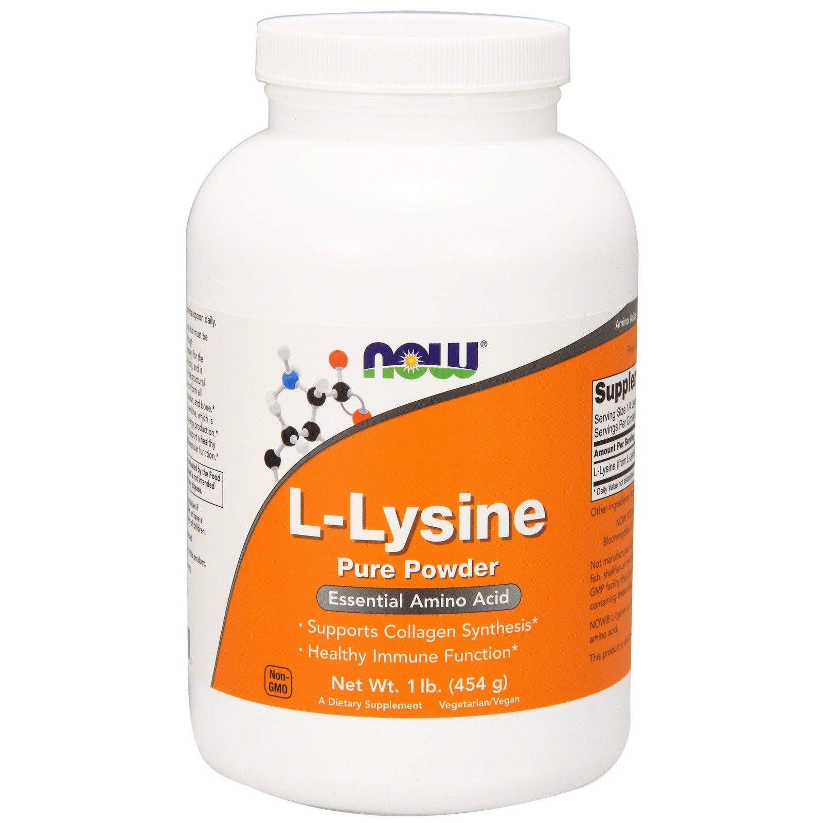 Now Foods, L-Lysine Pure Powder - 1 lb.