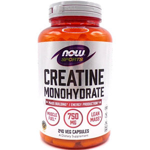 NOW Foods, Sports, Creatine Monohydrate, 750 mg, 240 Veg Capsules