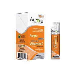 Aurora Nutrascience Liposomal Mega-Pack Vitamin C 3000mg, 10 Pack 0.68 fl oz Single Servings