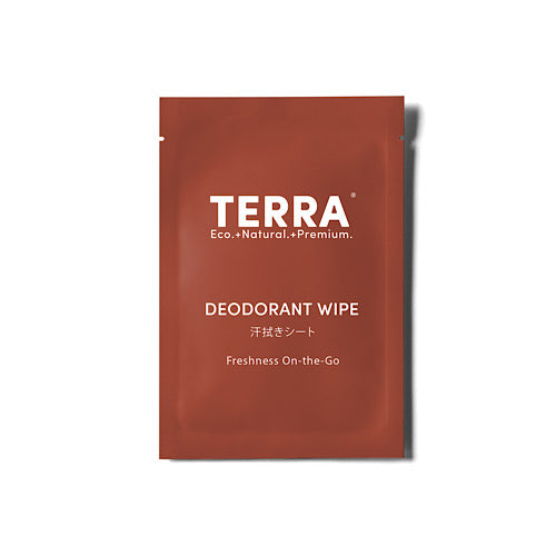 Terra Deodorant Wipes, Invigorating Green Tea, 30ct