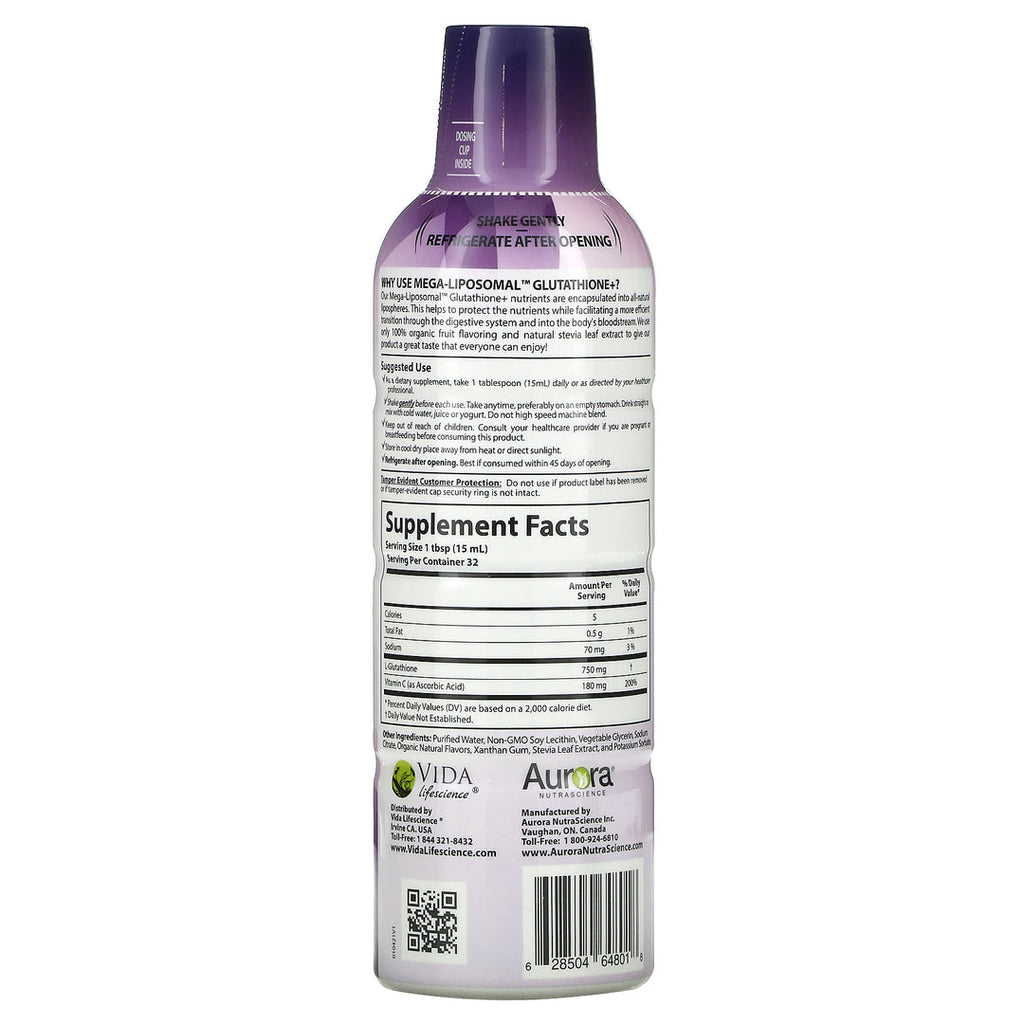 Aurora Nutrascience Mega-Liposomal Glutathione -16 fl oz