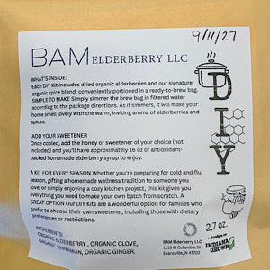 BAM Elderberry DIY Kit, 2.7oz