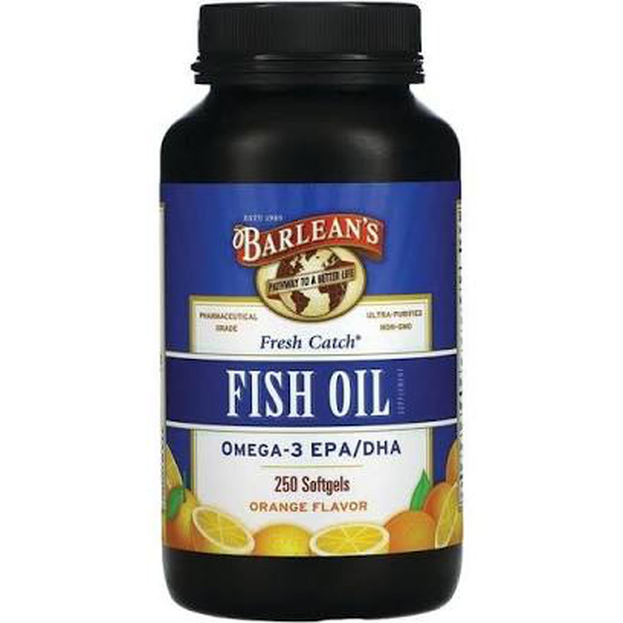 Barlean's Fresh Catch Fish Oil, Orange Flavor, 250 Softgels