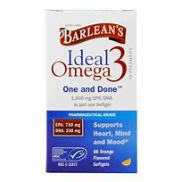 Barlean's Ideal Omega 3, One & Done, 60 Orange Flavored Softgels