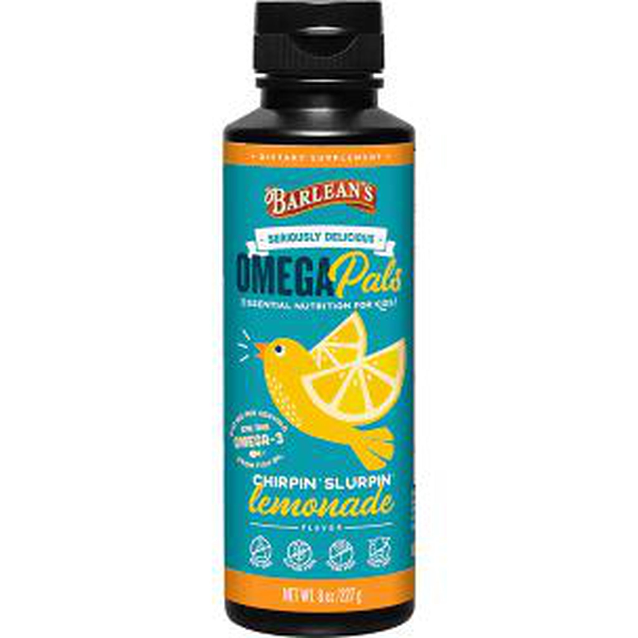 Barlean's, Omega Pals for Kids, Chirpin' Slurpin Lemonade , 8 oz