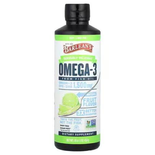 Barlean's High Potency Omega 3, Key Lime Pie, 1500 mg, 16oz