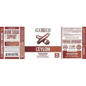 Ceylon Cinnamon 1200 mg, 60 Veg Capsules