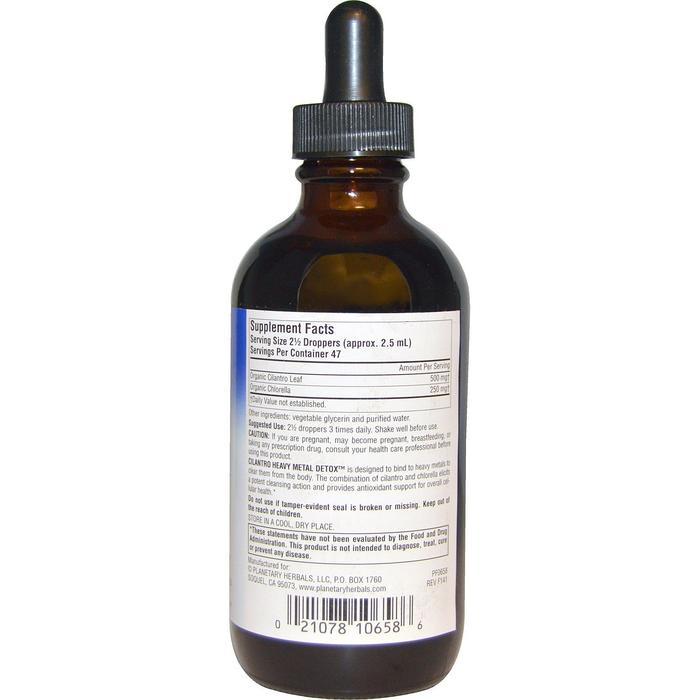 Planetary Herbals, Cilantro Heavy Metal Detox w/ Chlorella, 4 fl oz