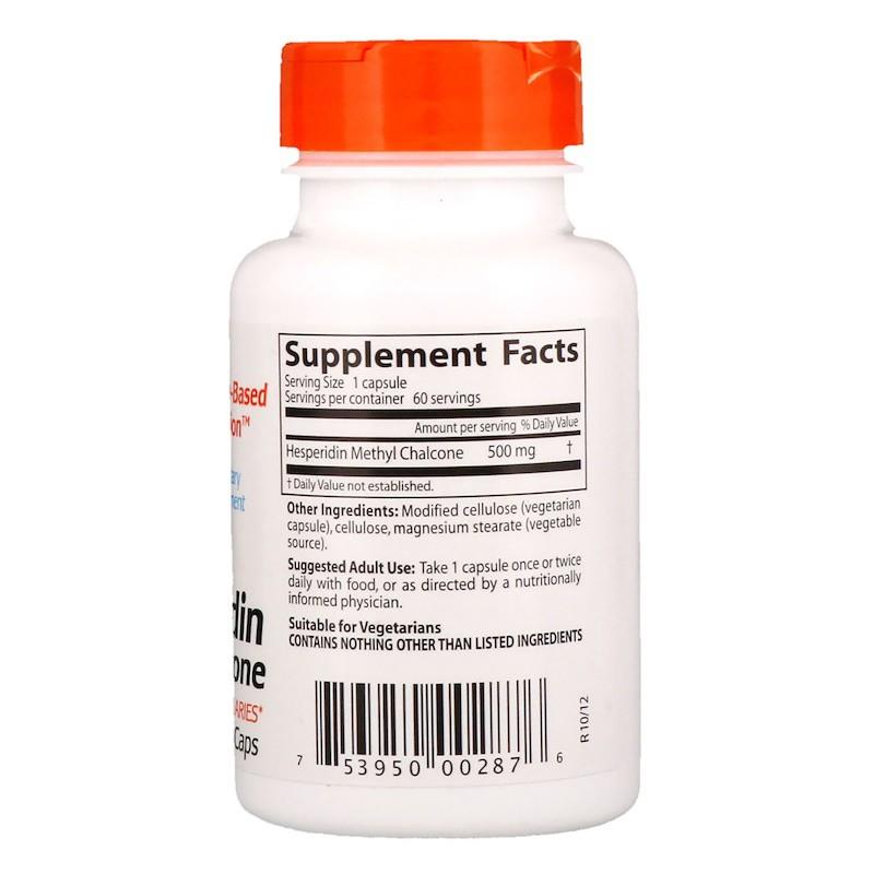 Doctor’s Best Hesperidin Methyl Chalcone, 500 mg, 60 Veg Capsules