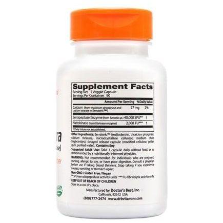 Doctor’s Best Natto-Serra, 90 Vegetable Capsules