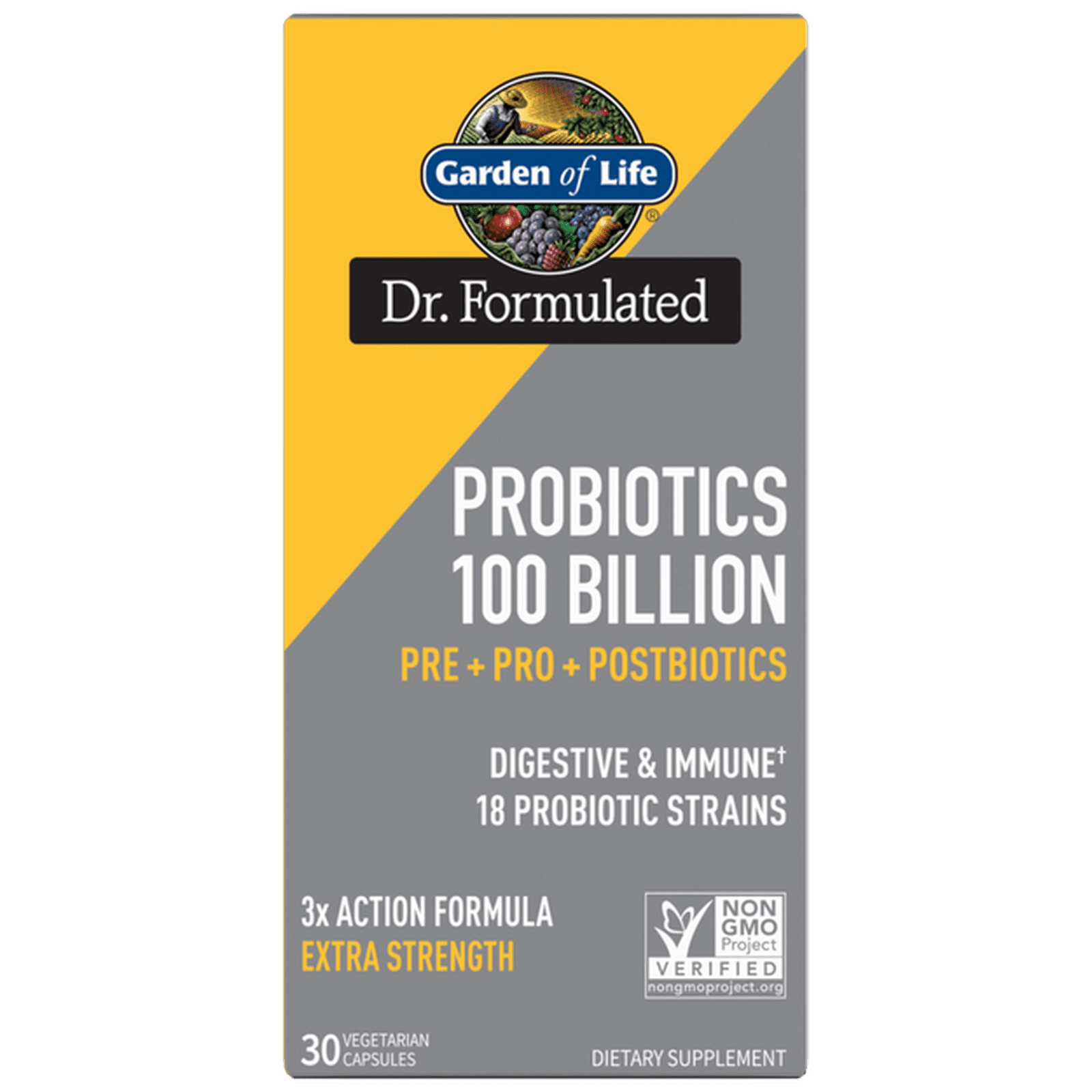 Dr. Formulated Probiotics, 100 Billion, 30 Vegetarian Capsules