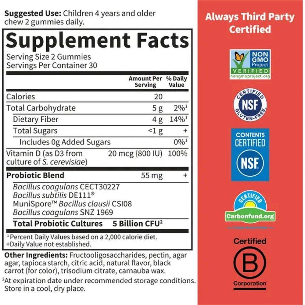 Dr. Formulated Probiotics Kids 5 Billion Gummies 60 ct