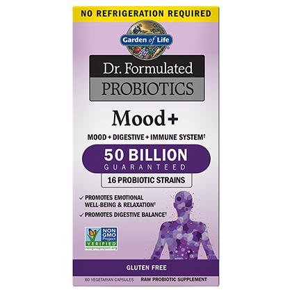 Dr. Formulated Probiotics Mood+ 50 Billion CFU , Shelf Stable, 60 Veg Capsules