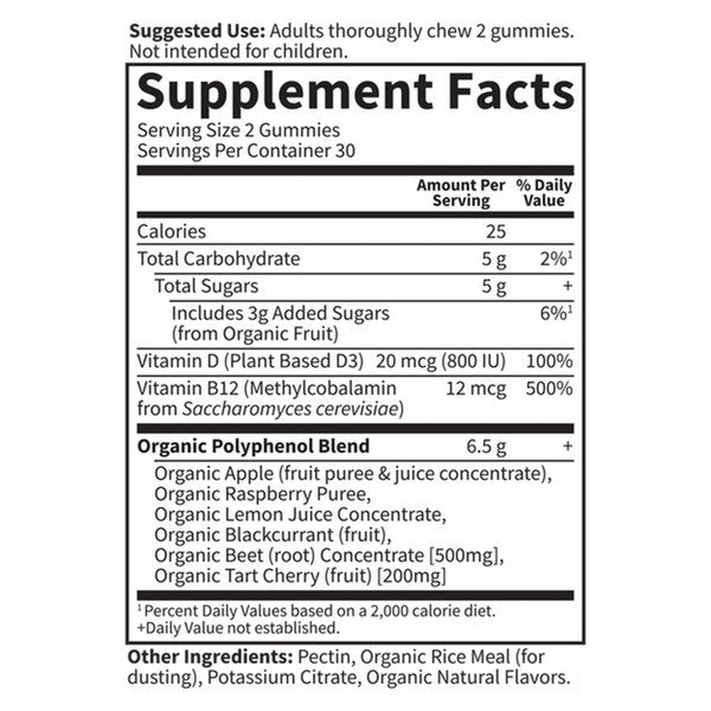 Garden of Life Beets Gummies Raspberry Flavor, 60 Gummies