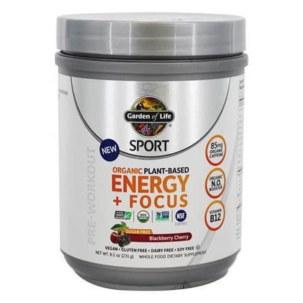 Garden of Life Energy + Focus Blackberry Cherry, Sugar Free- 8.1 oz.