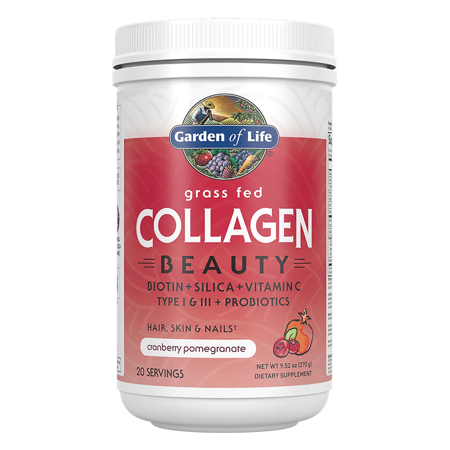 Garden of Life Grass Fed Collagen Beauty Cranberry Pomegranate - 9.52 oz