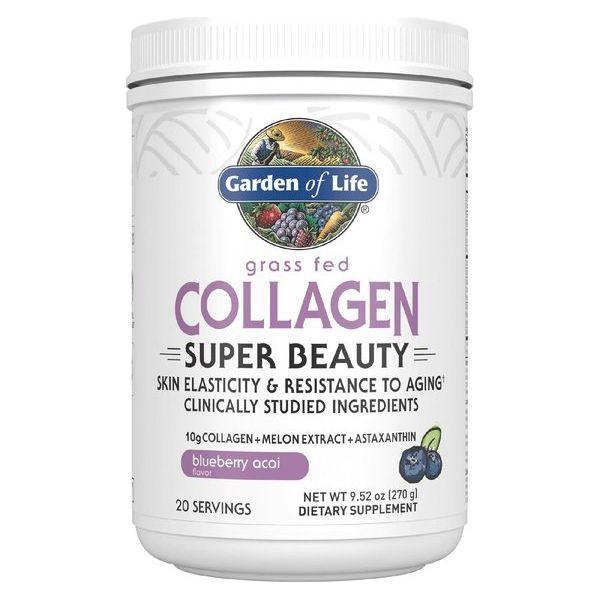 Garden of Life Grass Fed Collagen Super Beauty Powder Blueberry Acai - 9.52 oz.