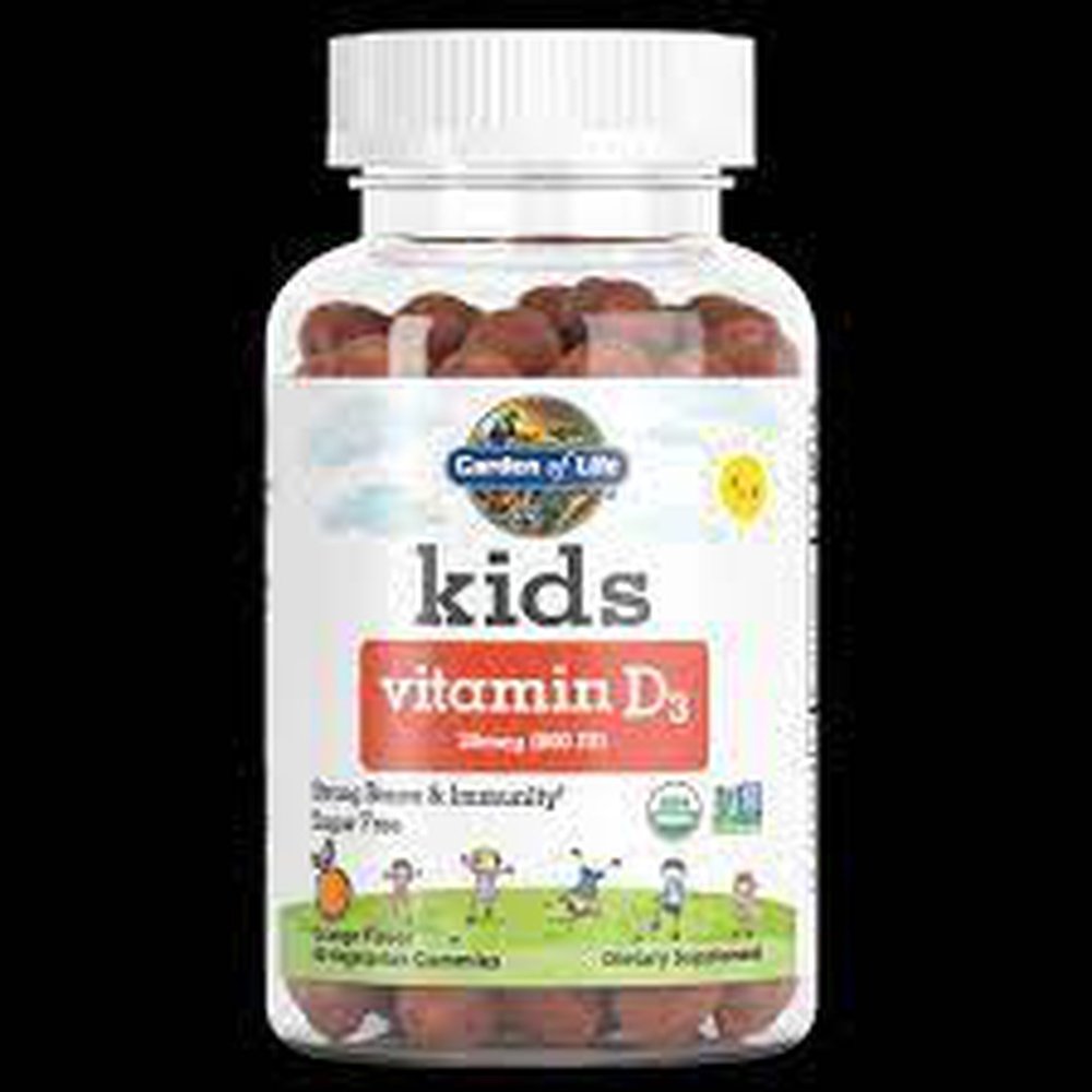 Garden of Life KIDS Vitamin D-3, 800 IU, 60 Orange Flavor Veg Gummies