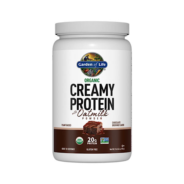 Garden of Life Organic Creamy Protein w/ Oatmilk Powder, Chocolate Brownie, 920g