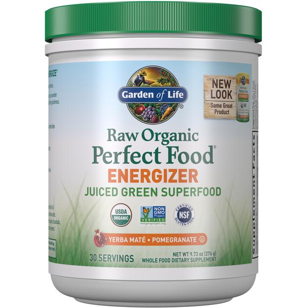 Garden of Life Raw Organic Perfect Food Energizer Pomegranate- Yerba Mate - 9.8 oz.