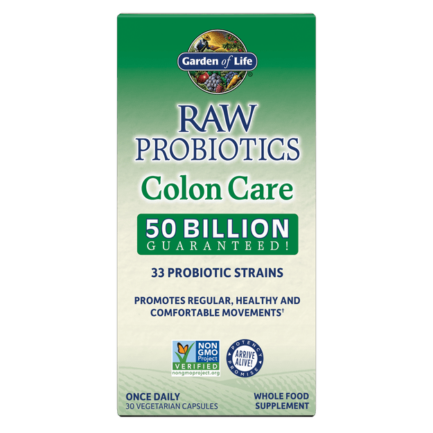 Garden of Life Raw Probiotics Colon Care 50 Billion CFU - 30 Veg Capsules