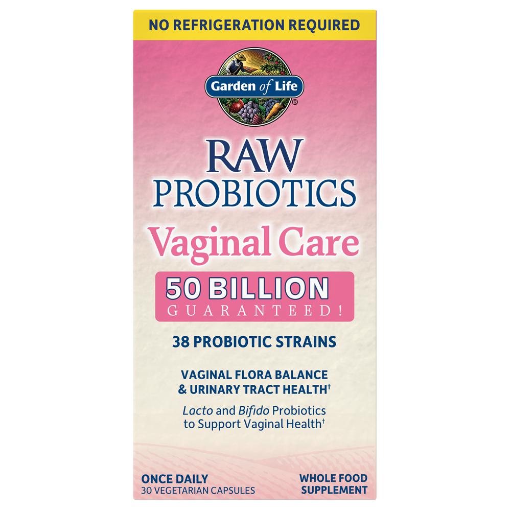 Garden of Life Raw Probiotics Vaginal Care 50 Billion CFU, Shelf Stable - 30 Veg Capsules