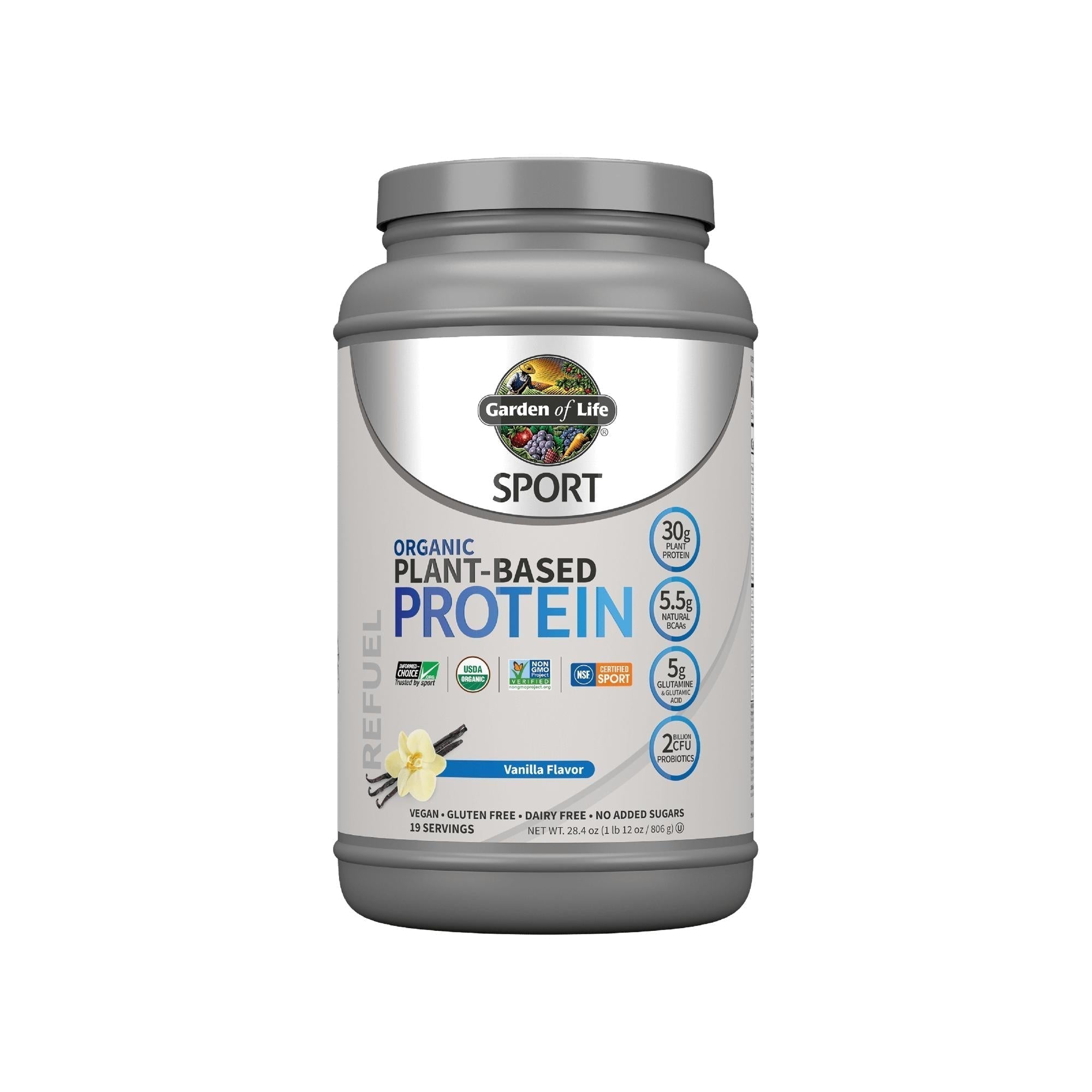 Garden of Life Sport Organic Plant-Based Protein Vanilla, 28.4 oz Powder