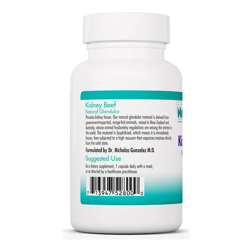 NutriCology, Kidney Beef Natural Glandular, 100 vegicaps