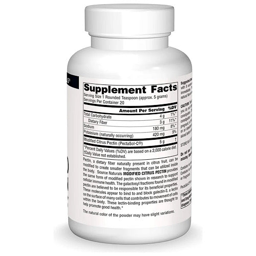 Source Naturals, Modified Citrus Pectin, PectImmune, 200 gram Powder