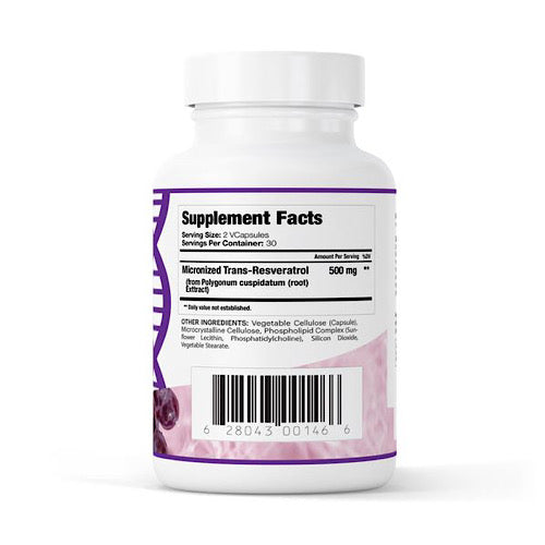 Genuine Purity Liposomal Trans-Resveratrol 500mg, 60 Capsules