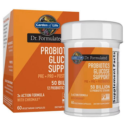 Garden Of Life Dr.Formulated Probiotics Glucose Support With Chromax 50 Billion 12 Strain-60 VegCaps