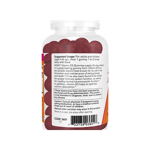 Now Foods, Vitamin D3 1000 IU, 90 Gummies