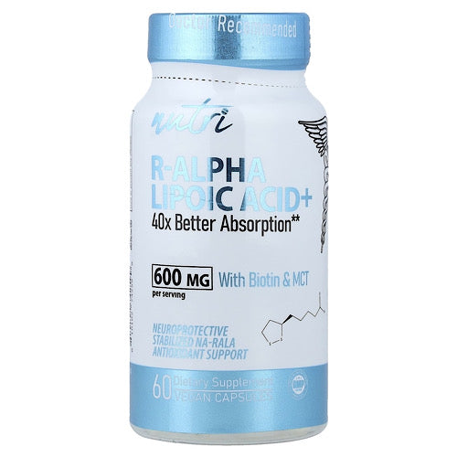 Nutri, R-Alpha Lipoic Acid+ With Biotin & MCT, 60 Vegan Capsules