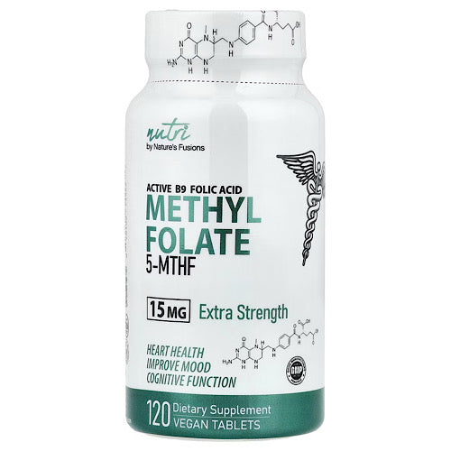 Nutri Methyl Folate, 15 mg, 120 Vegan Tablets