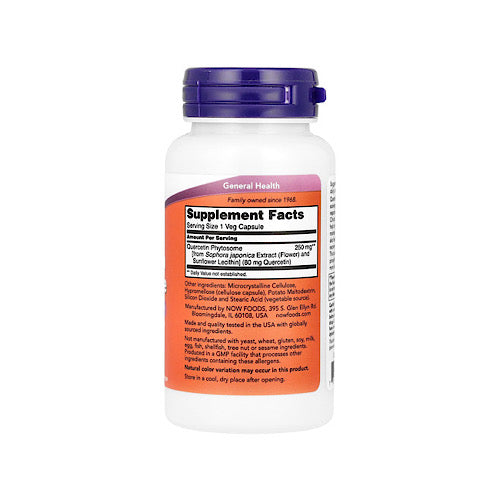 NOW Foods, Quercetin Phytosome, 90 Veg Capsules (250 mg per Capsule)