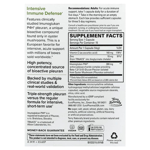 Terry Naturally, PleuraMax™, Upper Respiratory Health, 15 Capsules