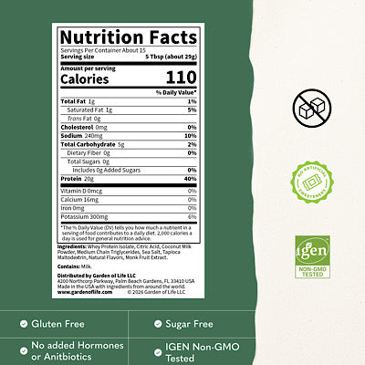 Garden of Life, Clear Whey Protein Lemon Frost, 15.3oz