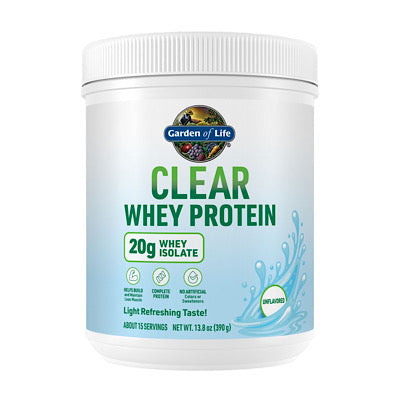 Garden of Life, Clear Whey Protein Unflavored, 13.8