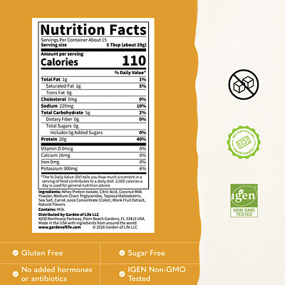 Garden of Life, Clear Whey Protein Mango Mist, 15.3oz