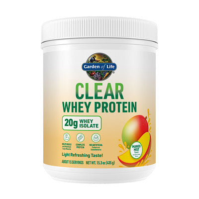 Garden of Life, Clear Whey Protein Mango Mist, 15.3oz