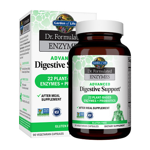 Garden of Life Dr. Formulated Advanced Digestive Enzymes + Probiotics, 90 Veg Capsules