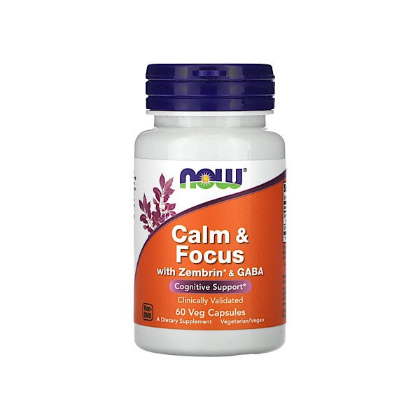 NOW Foods, Calm & Focus With Zembrin & GABA, 60 Veg Caps