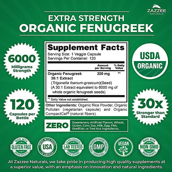 Fenugreek 6000mg, 120VC