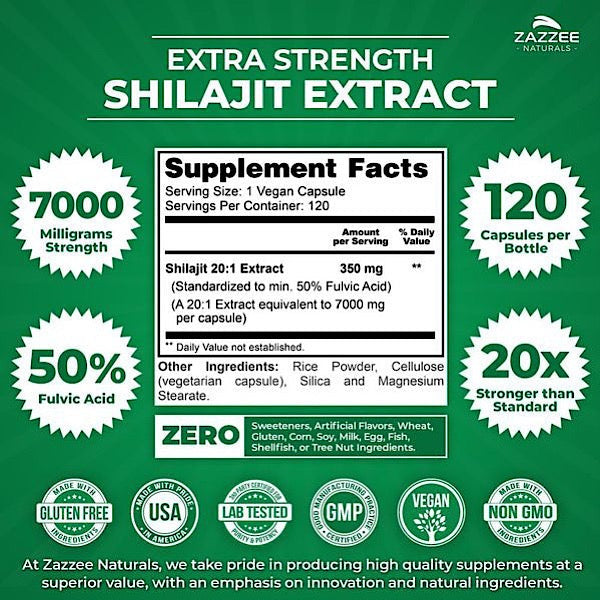 Shilajit 7000mg, 120VC